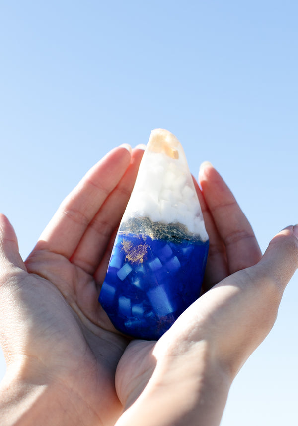 Lapis Crystal Soap - with hidden gemstone!