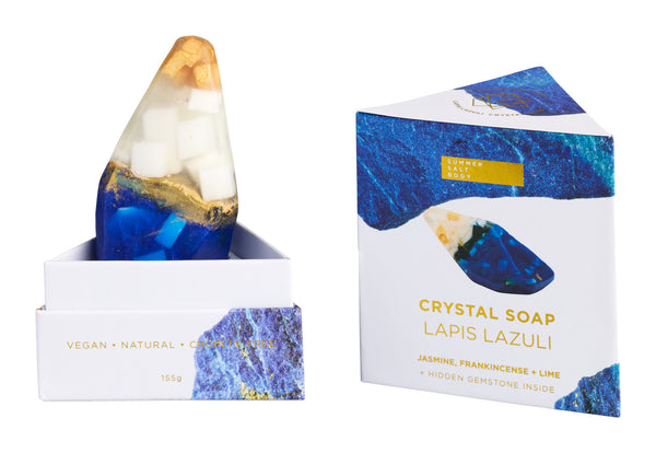 Lapis Crystal Soap - with hidden gemstone!